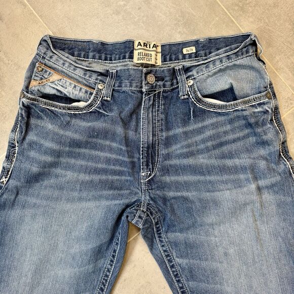 Ariat M4 Coltrane Jeans Men 36x36 Durango Relaxed Boot Cut Blue Western - Picture 3 of 16